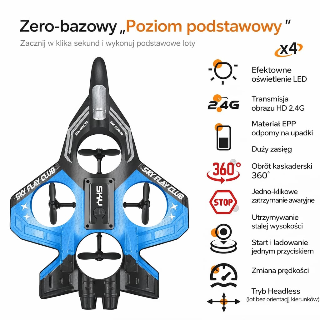 Zdalnie sterowany mini samolot Zivo